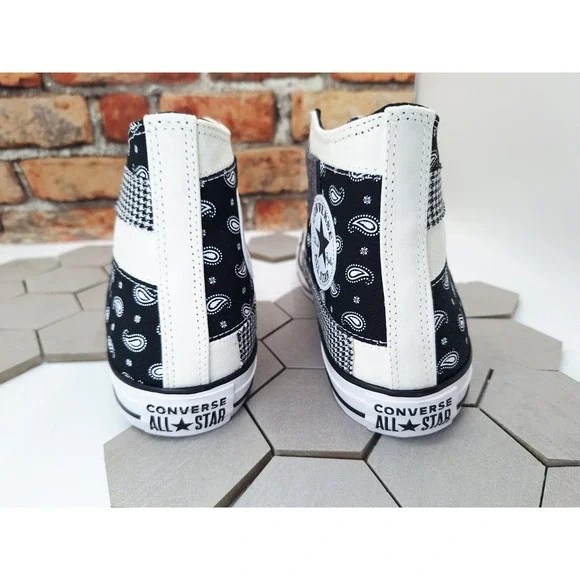 Men Sz 11.5 Converse Chuck Taylor All-Star 70s Hi Offspring Blk Paisley Bandana